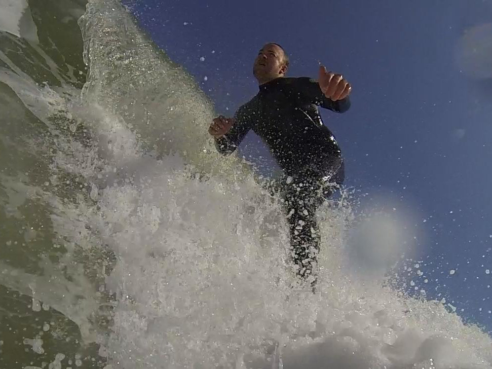 Alex wind surfing